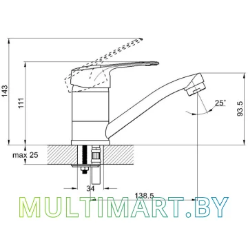 Смеситель Econoce EC0461 картинка 2